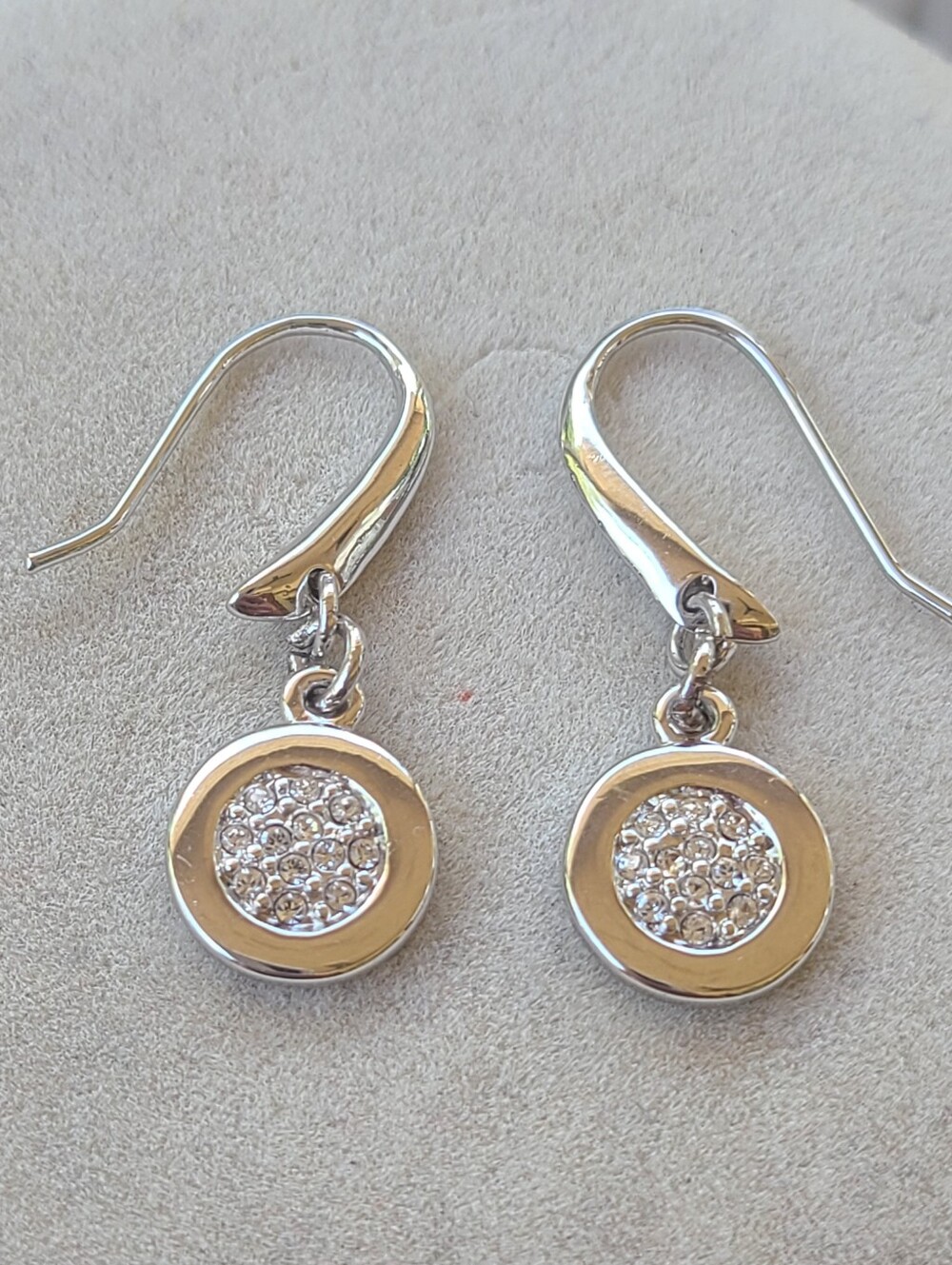 Touchstone Crystal By Swarovski Crystal Pave Drop Earrings- Excellent Condition
